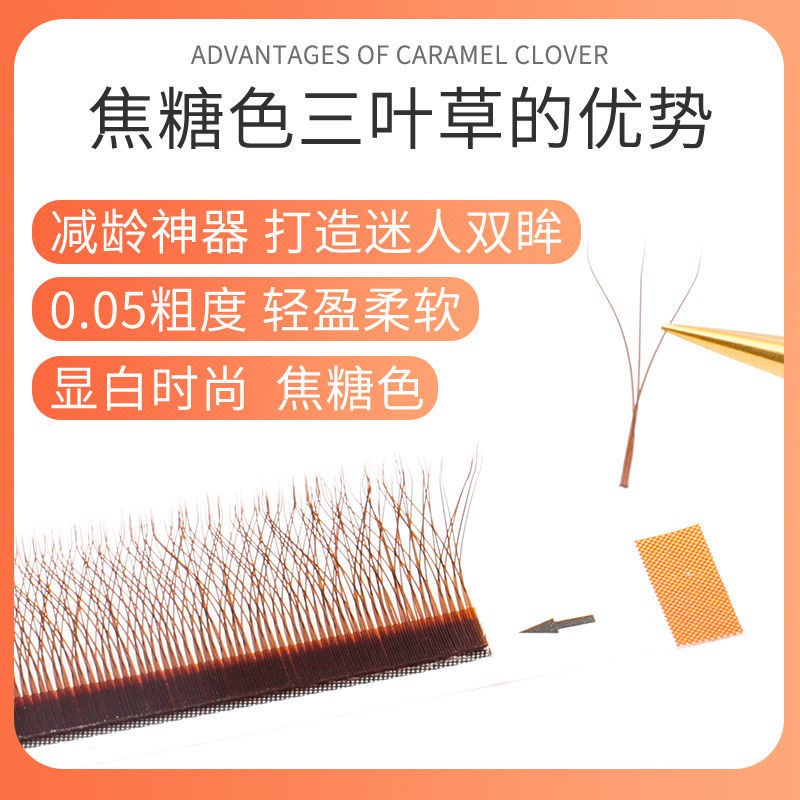 0,05 caramel màu cỏ ba lá lông mi làm đẹp lông mi cửa hàng ghép bộ hỗn hợp siêu mềm yy tóc y loại màu nâu C uốn | BigBuy360 - bigbuy360.vn