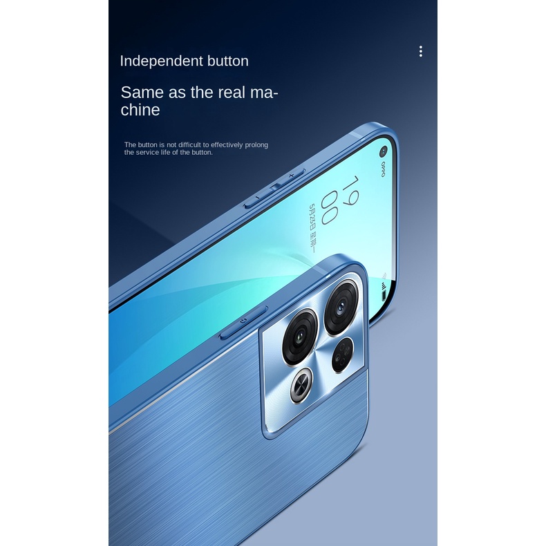 Ốp Điện Thoại Viền Kim Loại Chống Sốc Cho OPPO Reno8 Pro 5G