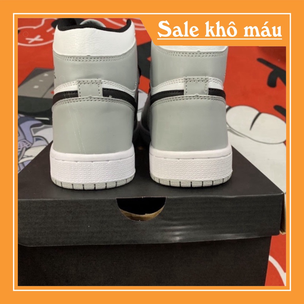 { Sale Khô Máu } Giày thể thao jordan cổ cao xám trắng, Giày sneaker jodan xám cao cổ móc đen smoke grey nam nữ cao cấp