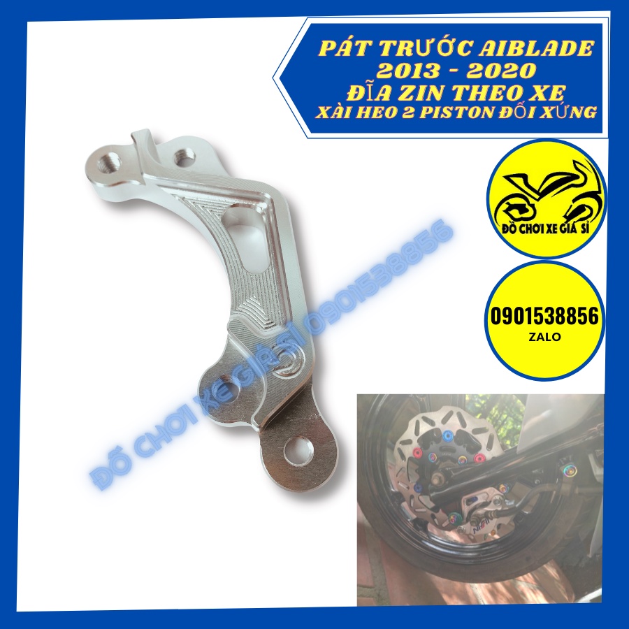 Pát trước Airblade 2013 - 2020 đĩa zin theo xe xài heo 2 Piston đối xứng Nissin/Fanđo/Adelin