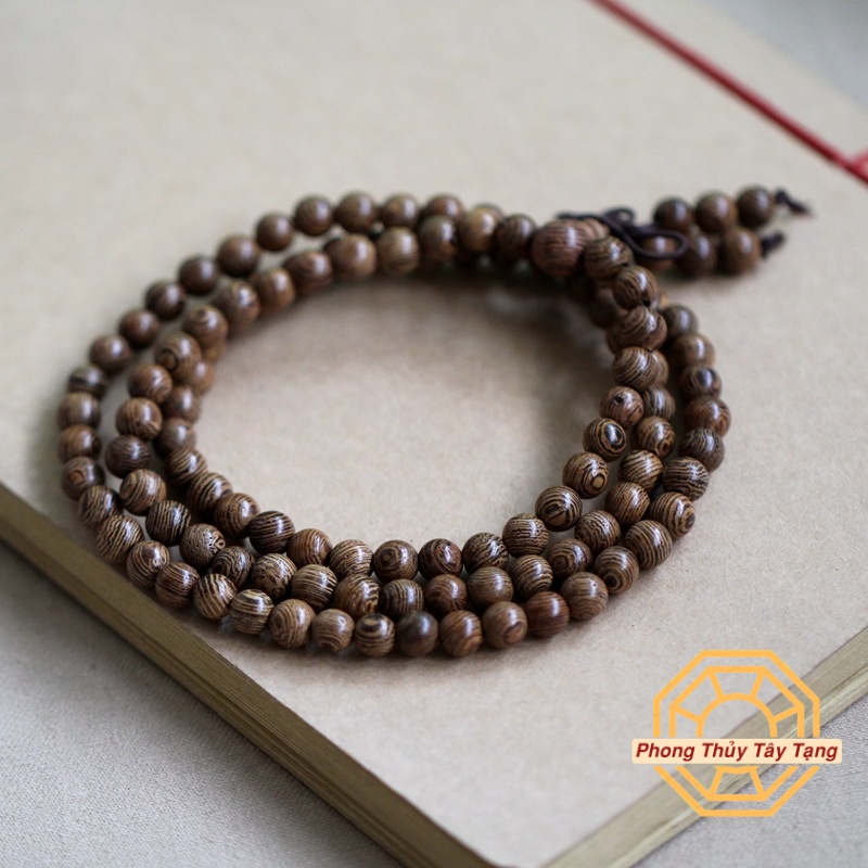 Vòng tay phong thủy, Vòng Gỗ Mun Công chuỗi tràng 108 hạt Bình an May mắn - [TẶNG TÚI GẤM] - Phong Thủy Tây Tạng