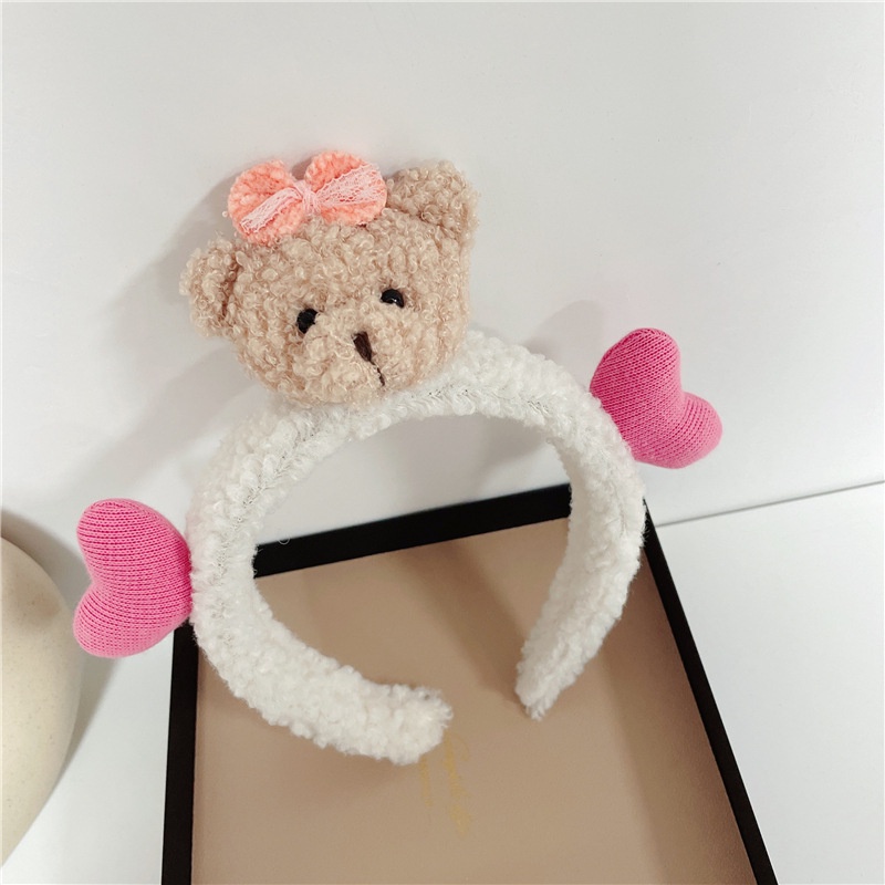 Băng đô cài tóc đính nơ họa tiết hoạt hình dễ thương cho nữ