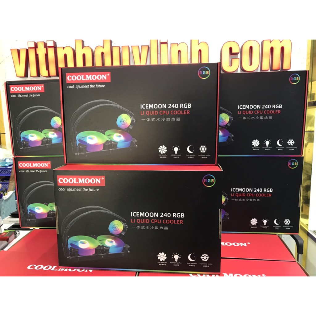 [Mã ELHAMS5 giảm 6% đơn 300K] Tản Nhiệt Nước All in One Coolmoon ICEMOON 240 RGB