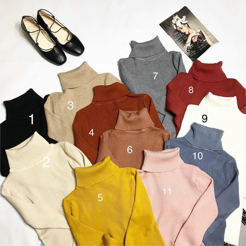 ⚡️FLASH SALE⚡️ÁO LEN TĂM CAO CỔ ( CỔ LỌ) SIÊU RẺ MỚI VỀ | BigBuy360 - bigbuy360.vn