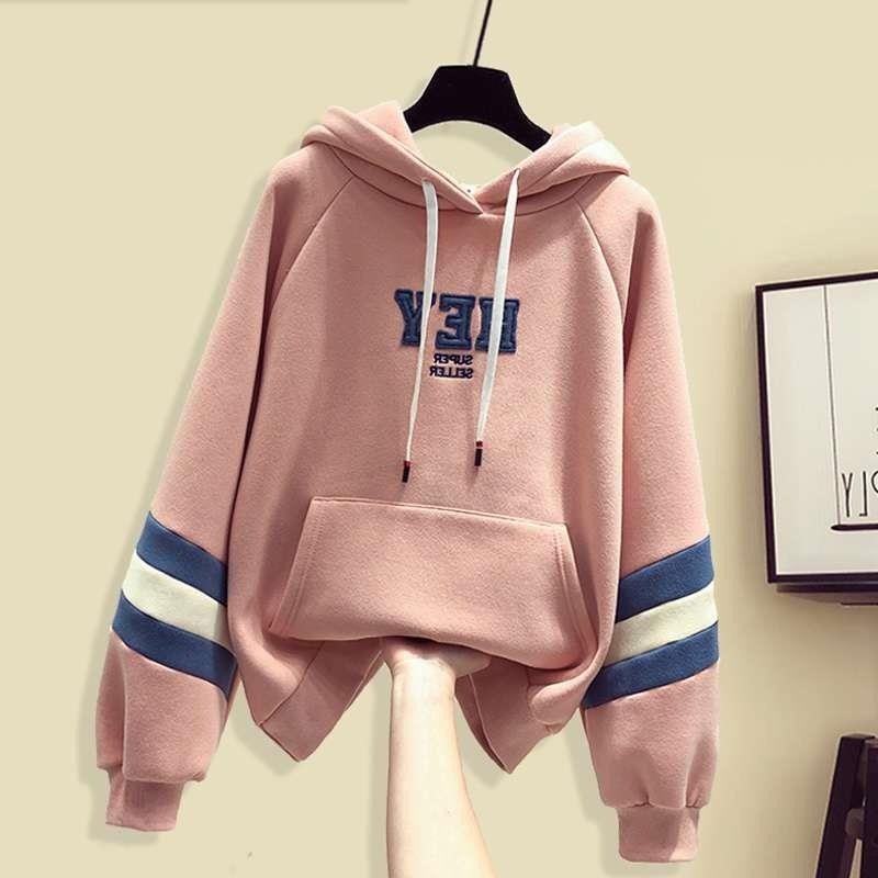 Áo Hoodie Dày Dặn Phối Màu Thời Trang Mới 2022 Cho Nữ