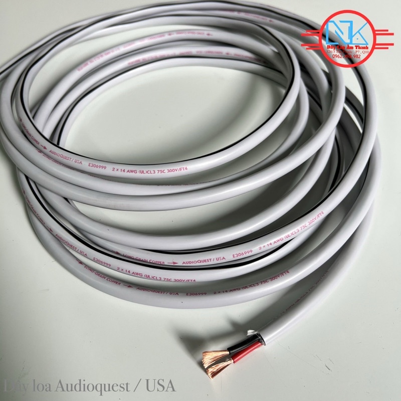 Cáp loa Audioquets E306999 2x14 AWG Bãi USA