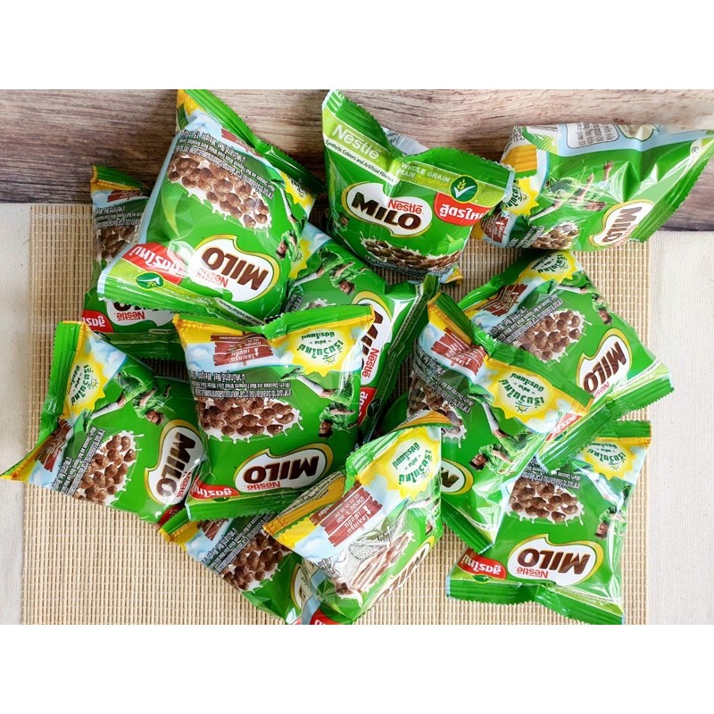 một gói bánh snack milo thái lan viên mini