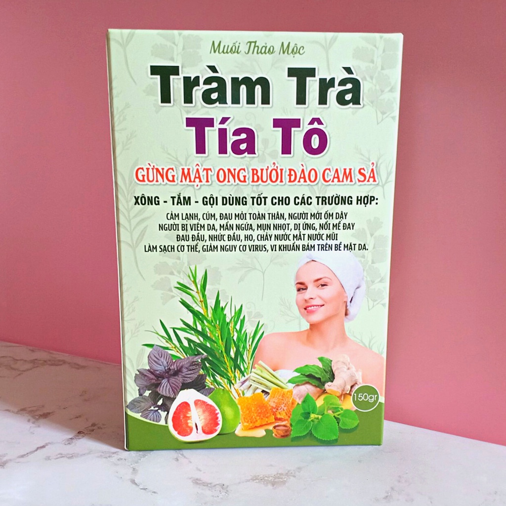 Muối tắm thảo dược Hena 150g, Muối tắm tẩy tế bào chết xông gội sạch da từ thiên nhiên