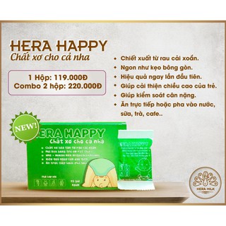 CHẤT XƠ Hết TÁO BÓN HERA HAPPY♥️ Hỗ trợ hết táo bón cho cả nhà ♥️chỉ sau 1 gói