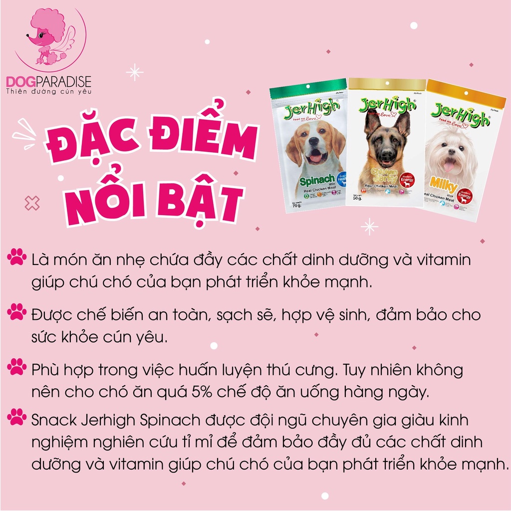 Snack dinh dưỡng cho chó Jerhigh 70g - Dog Paradise