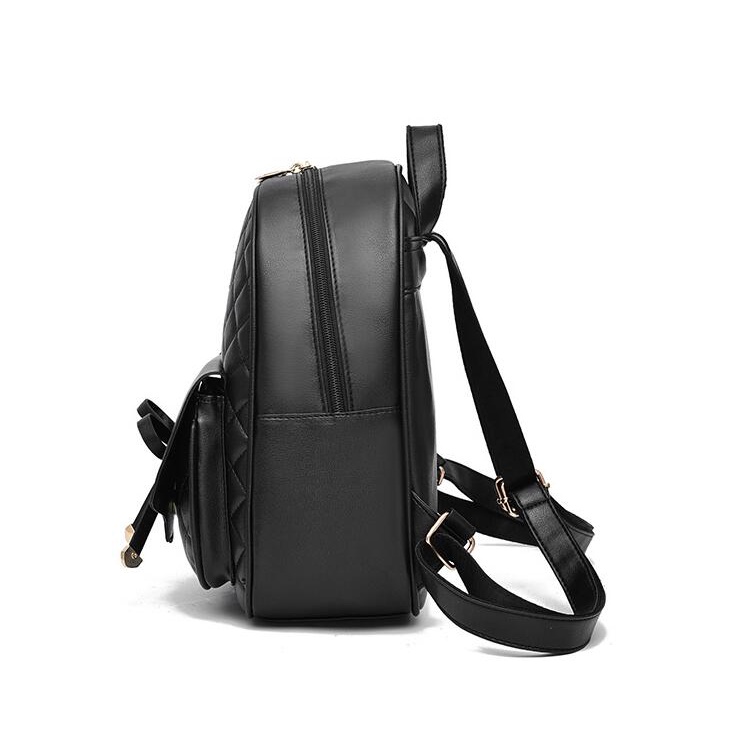 Balo Da Chuwanglin Đính Nơ 3 Cái Thời Trang Cho Nữ