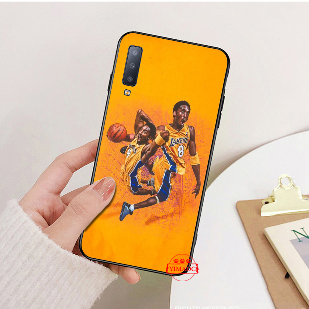 Ốp điện thoại mềm họa tiết kobe và gigi cho Samsung A3 A5 A6 Plus 2018 A8 A9 70A