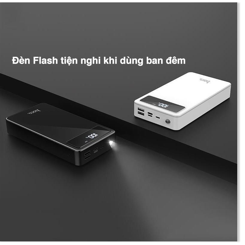 Pin sạc dự phòng Hoco DB119 dung lượng khủng 40000mAh sạc nhanh 2 cổng USB 5V/2A Max tích hợp đèn pin, màn hình LCD  - S