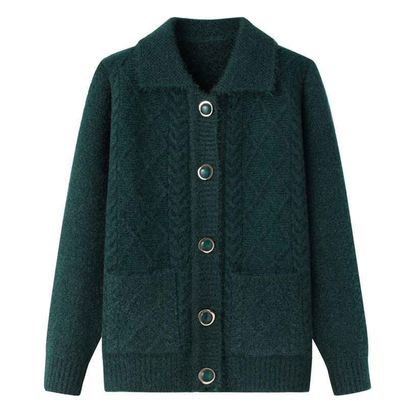 Áo Len Ấm Cài Cúc Trung Niên