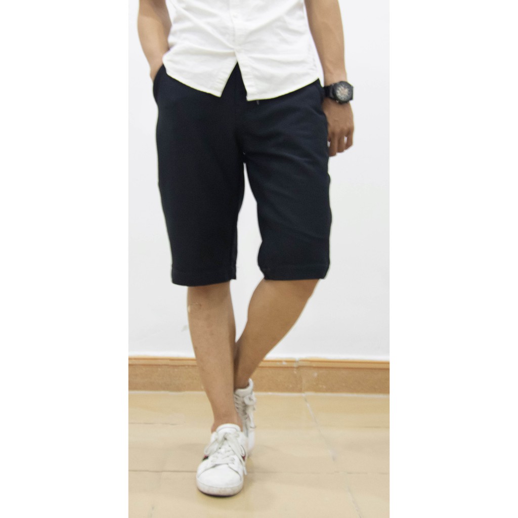 QUẦN SHORTS KAKI NAM LƯNG THUN