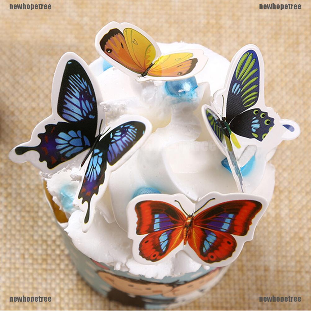 50 Con Bướm Giấy Trang Trí Bánh