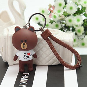 Móc khóa gấu Brown cute cao 8cm móc khóa treo balo quà tặng sinh nhật quà lưu niệm dể thương Asam