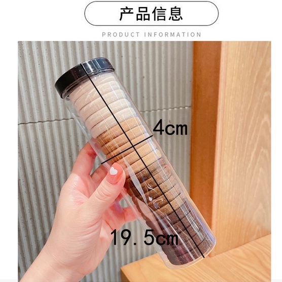 Dây Buộc Tóc Cao Su Co Giãn Tốt Thoải Mái Màu Sắc Cà Phê Xinh Xắn