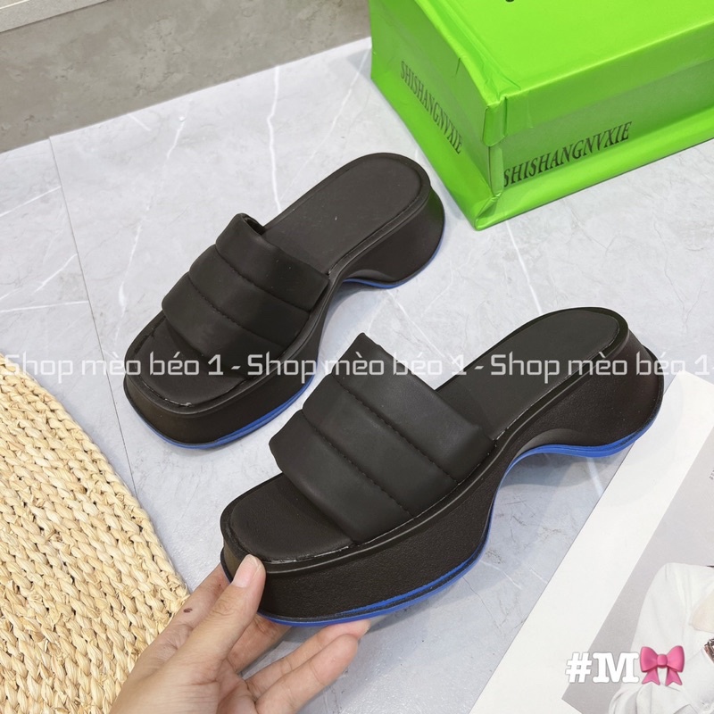 Dép quai xốp ngang đế xuồng loe fullbox hàng cao cấp
