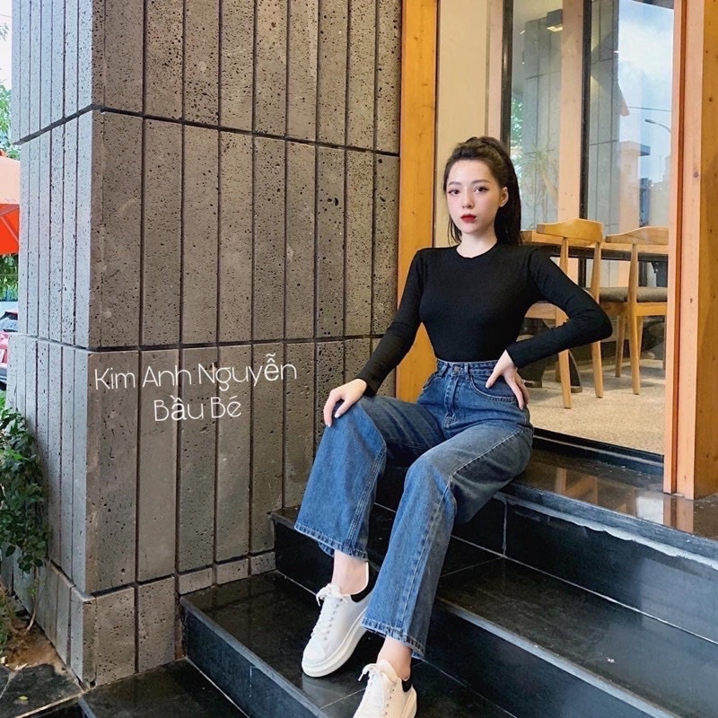 QUẦN JEAN SUÔNG MÀU XANH M240 CHO NỮ