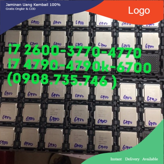 cpu - bộ xử lý core i7 2600S / i7 2600 / i7 3770S / i7 3770 / i7 3770K /4770/ 4770K / 4790 / i7 4790K