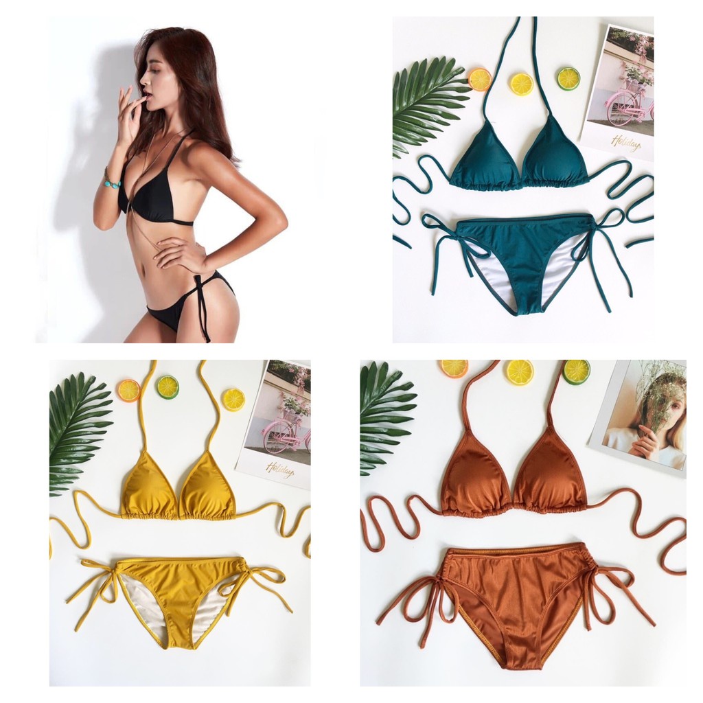 Bikini tam giác mảnh (phổ thông màu) - Eva shop - Sexcy, cực tôn dáng, giá rẻ nhất
