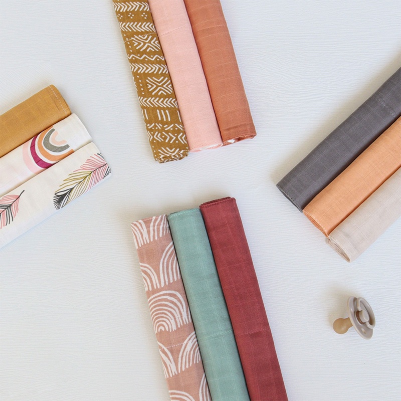 Yếm Ăn Bằng Cotton Tre Có Thể Giặt Sạch Dành Cho Bé