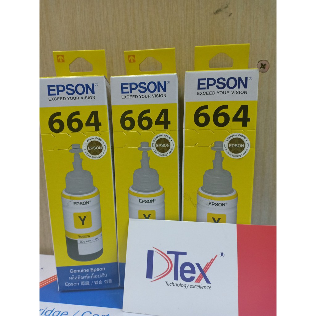 MỰC IN EPSON T6644 VÀNG (C13T664400) - HÀNG CHÍNH HÃNG