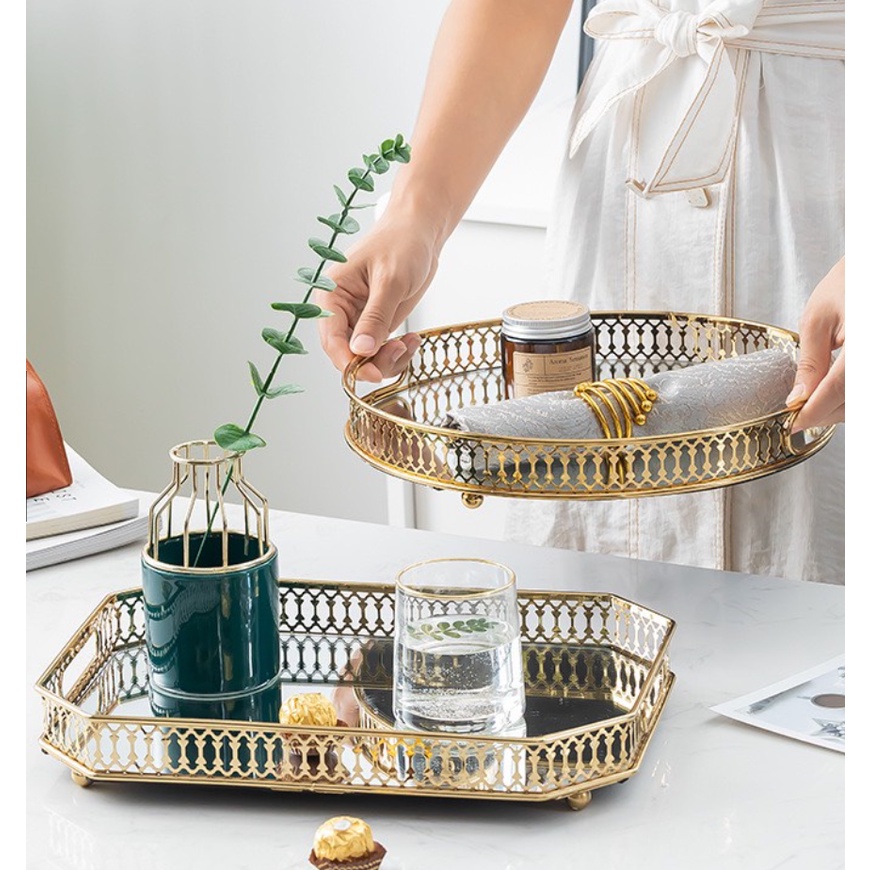 Khay Gương. Khay Gương Trang Trí Decor