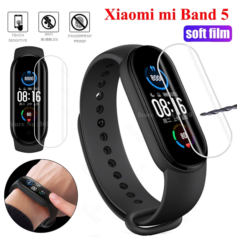 Miếng Dán Màn Hình Bằng Tpu Mềm Trong Suốt Cho Xiaomi Mi Band 5