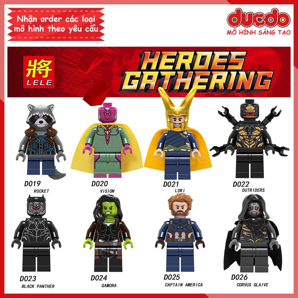 Minifigures các nhân vật Infinity War tuyệt đẹp - Đồ chơi Lắp ghép Xếp hình Mini Iron Man LeLe D019-D026