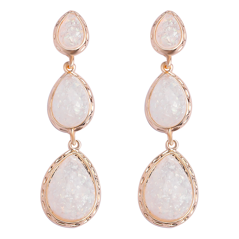 Đôi Bông Tai Dáng Rơi Họa Tiết Ngọc Trai Thời Trang Cho Nữ