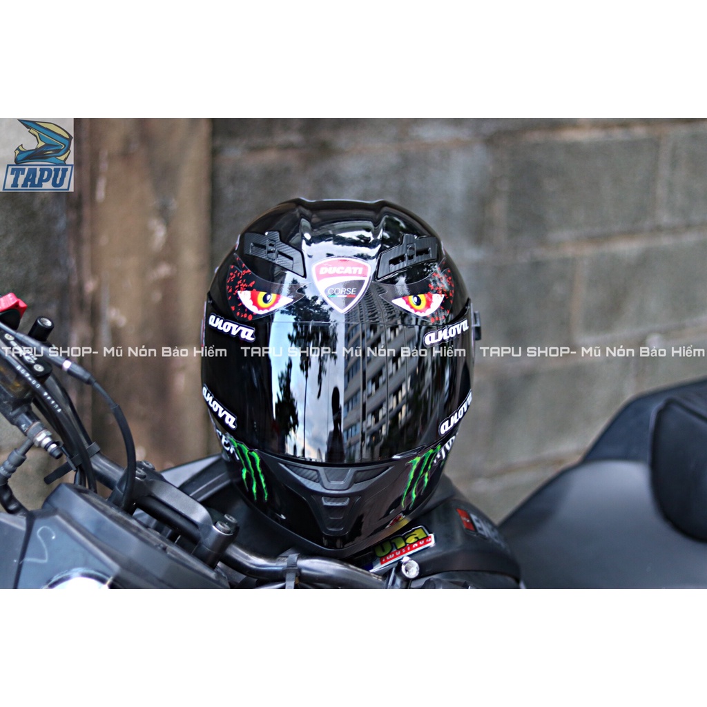 MŨ BẢO HIỂM FULLFACE ROC 03 2 KÍNH LÊN TEM Shark V1