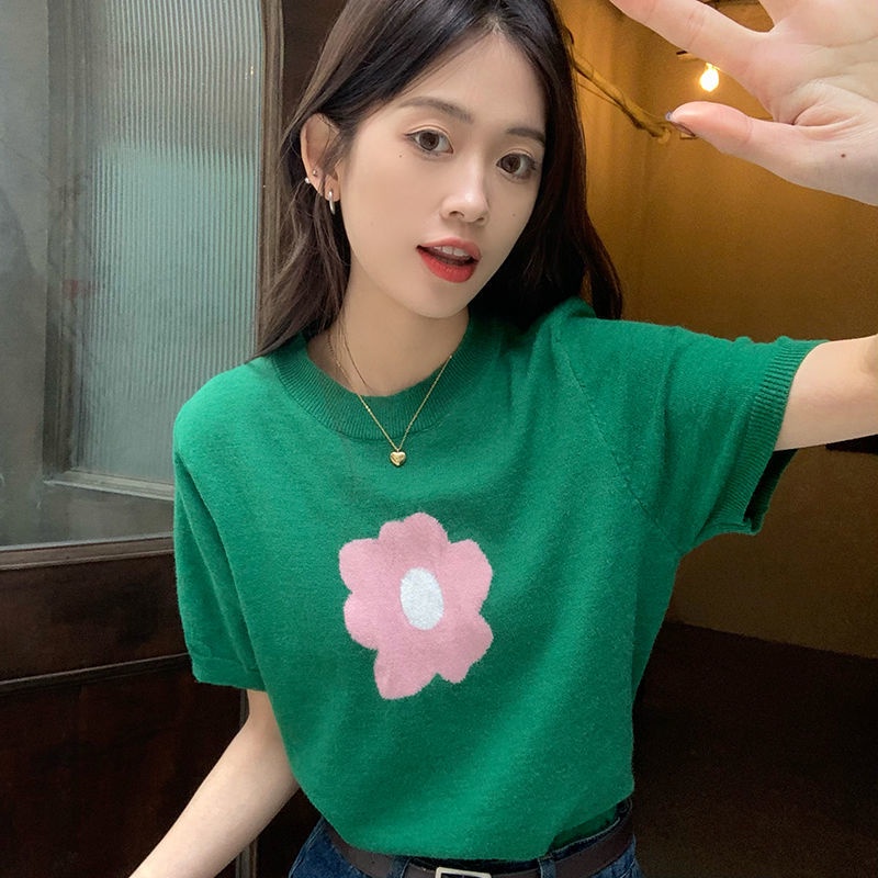 Áo Thun NgắN Tay In Hoa Xinh XắN JL-TX-354