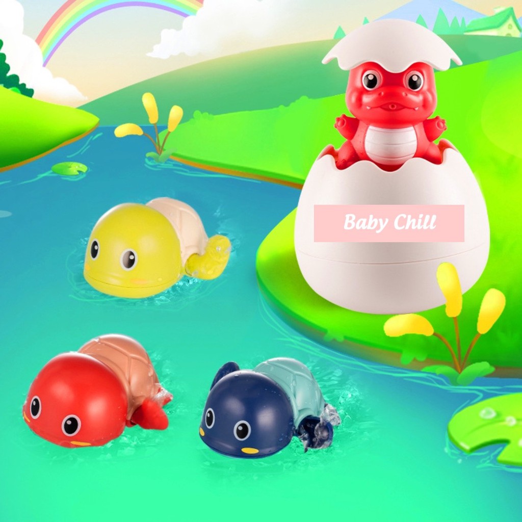 Rùa con bơi lội - Rùa bơi chậu tắm cho bé - Baby Chill
