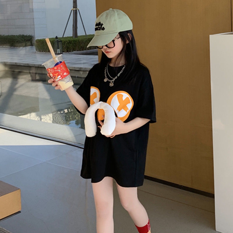 Đầm Thun Ngắn Tay Họa Tiết Hoạt Hình Thời Trang Mùa Hè Hàn Quốc 2023 Dành Cho Nữ