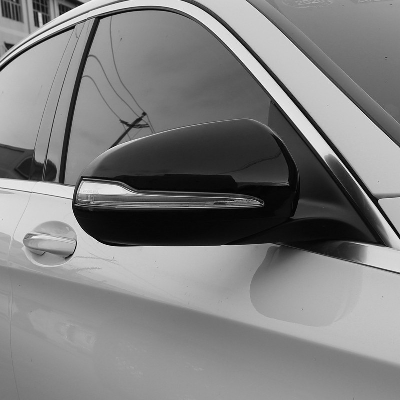 for Mercedes Benz B C E S GLB GLC Class W205 W213 W253 Right Driving Glossy Black ABS Side Rear View Mirror Cover Trim