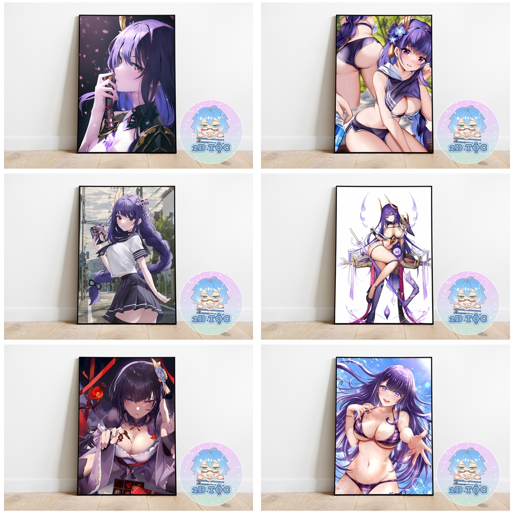 TRANH POSTER A3 RAIDEN SHOGUN GENSHIN IMPACT (6) CHẤT LIỆU GIẤY CAO CẤP - 2D TỘC SHOP