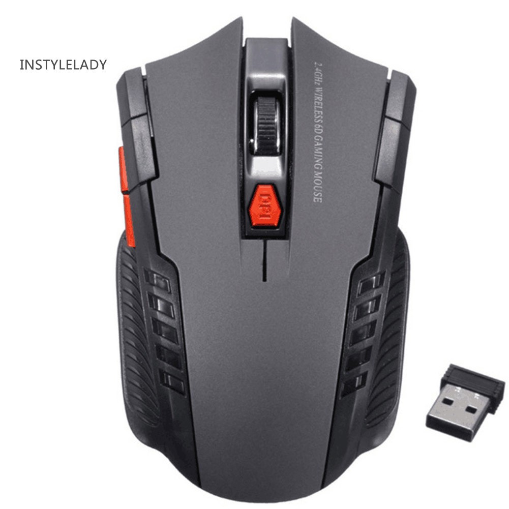 ✌ly 2.4G Wireless 6 Keys 1600DPI Auto Sleep Optical Gaming Mouse Mice for PC Laptop