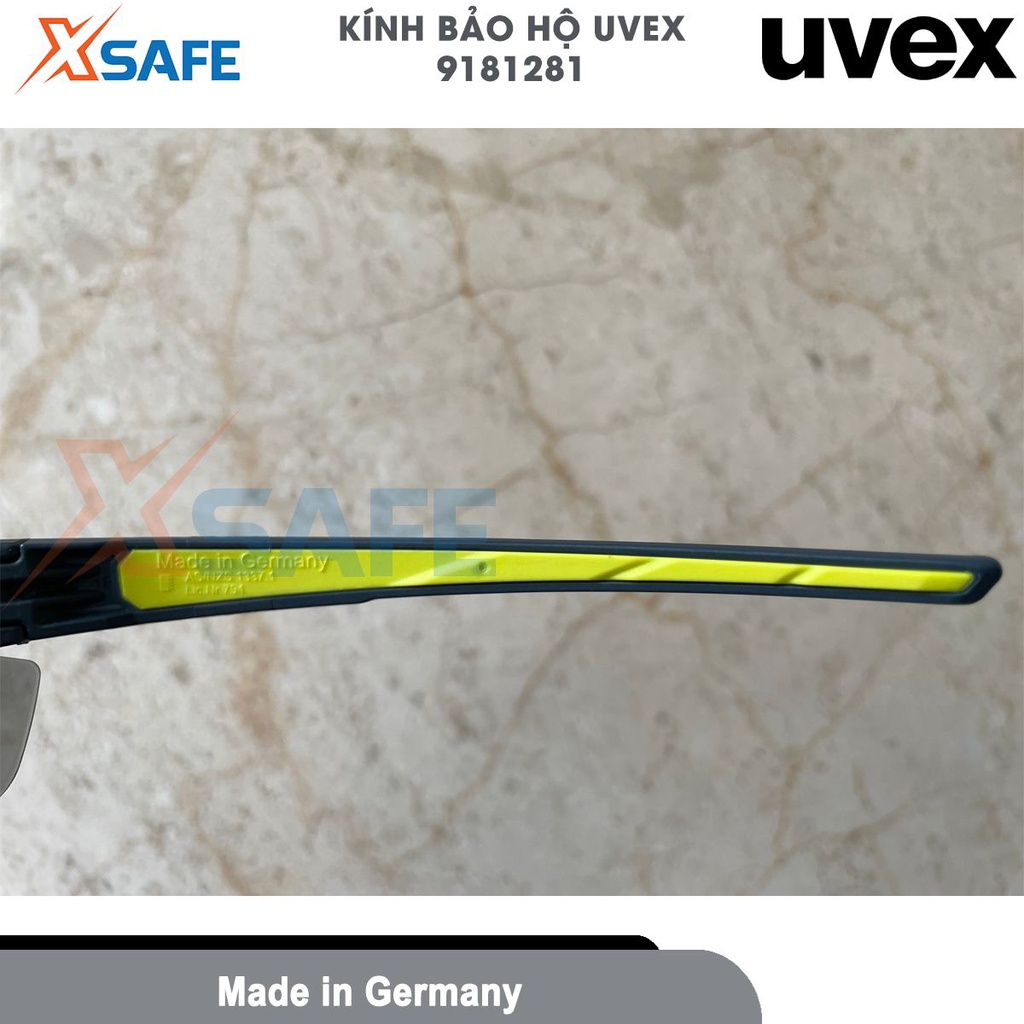 Kính bảo hộ UVEX SUXXEED 9181281 gọng râm (xám 23%) chống chói, tia UV, phủ lớp chống đọng sương, trầy xước, dùng đi xe