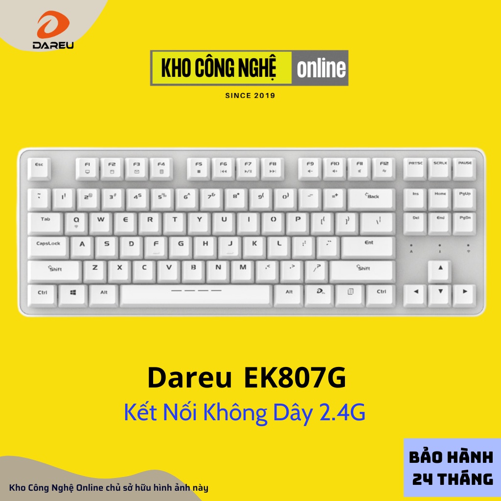 Bàn phím cơ không dây Dareu EK807G Black / White