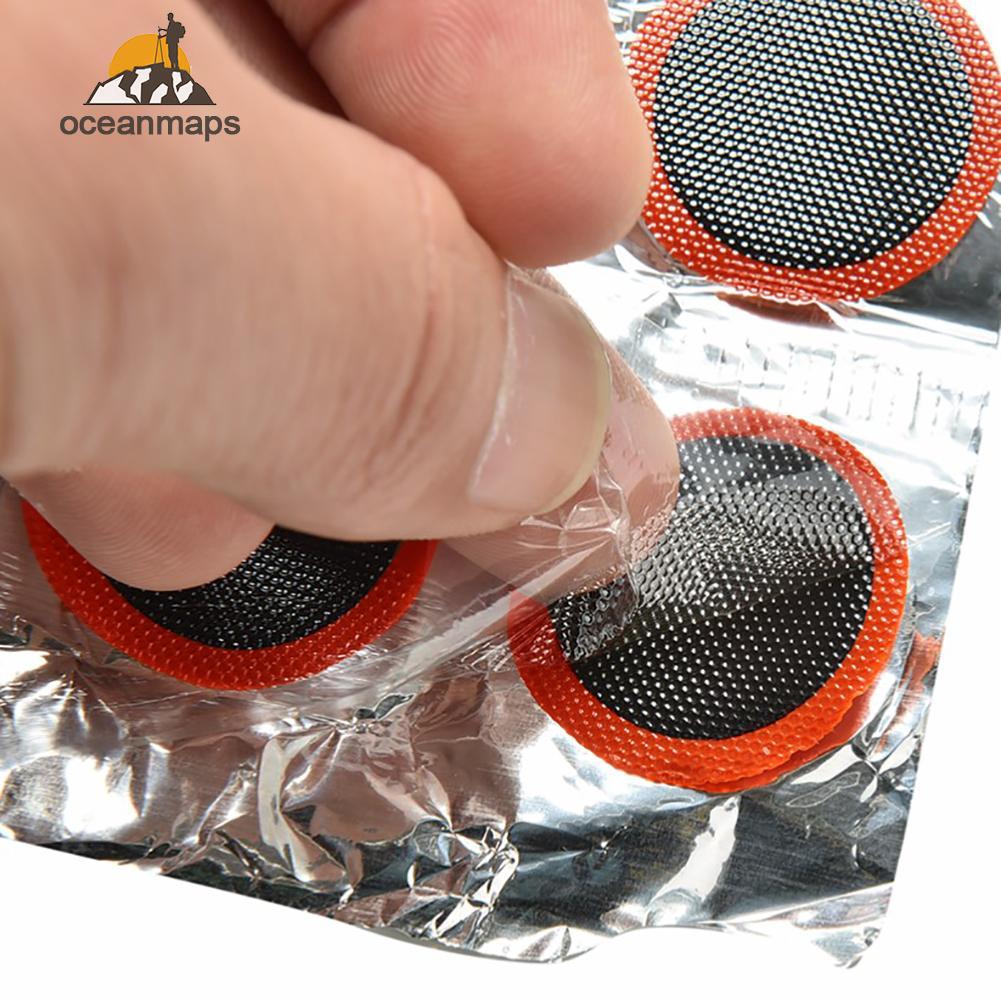 Set miếng dán tròn vá lốp xăm xe đạp xe máy bằng cao su chất lượng cao