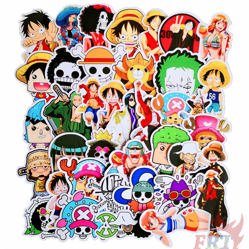 ❉ One Piece Series 04 Stickers ❉ 50Pcs/Set Anime DIY Fashion Waterproof  Mixed Luggage Laptop Skateboard Doodle Decals Stickers