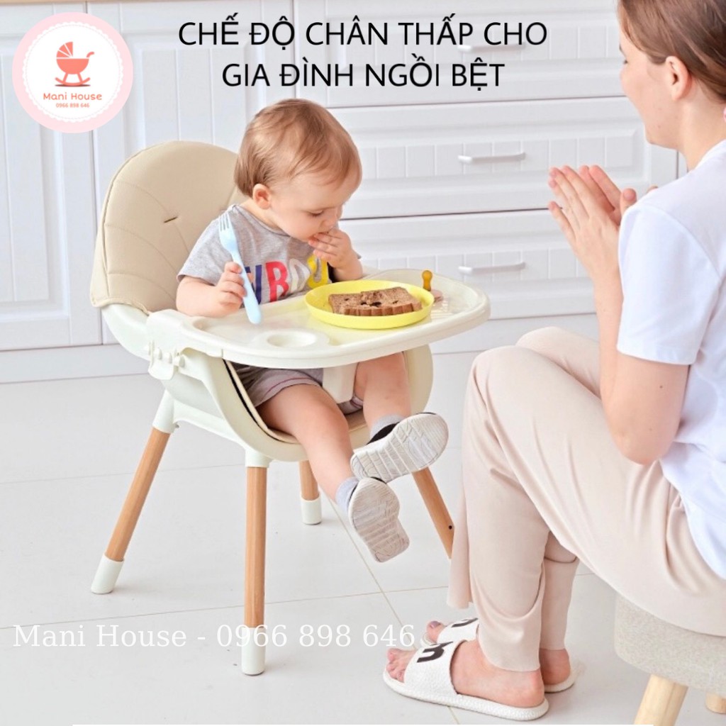 Ghế ăn dặm Baby High Chair có thể điều chỉnh chiều cao, cao cấp cho bé