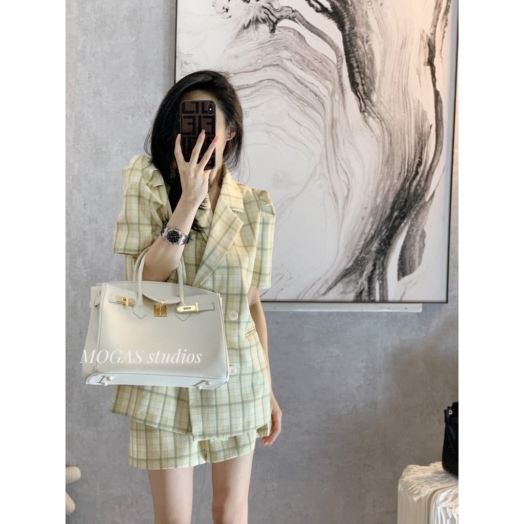 SET VEST CỘC KẺ CARO JOVE