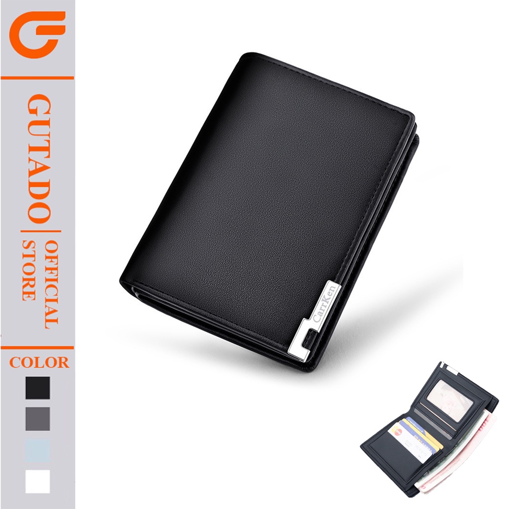 Ví da nam thời trang siêu cấp V435 Bọc viền chất da Pu mini gấp gọn nhiều ngăn chất lượng tốt