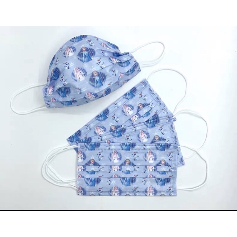 HỘP 50 CÁI Khẩu trang công chúa Elsa, Kitty, thỏ stella Lou cho bé gái