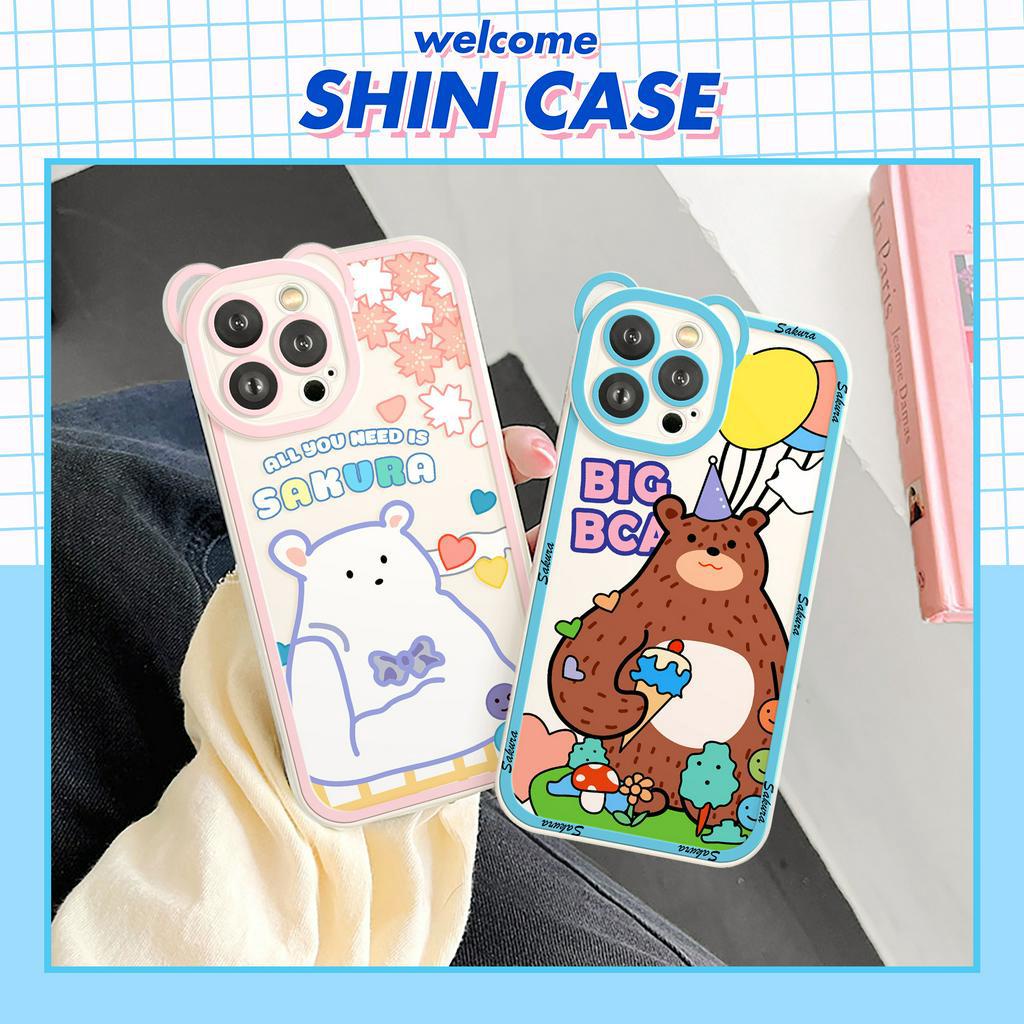 Ốp lưng iphone camera gấu Sakura bear 6/6plus/6s/6splus/7/7plus/8/8plus/x/xs/11/12/13/14/pro/max/promax/plus/shin/case