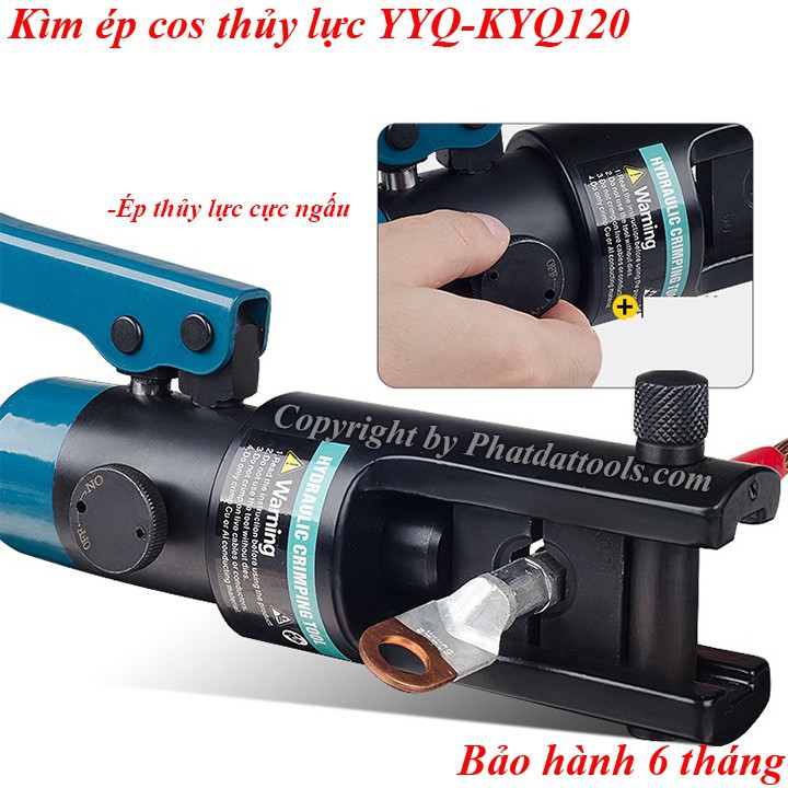 Kìm bấm cos thủy lực KYQ-YYQ120-Hàng xuất Châu âu-Xanh đen