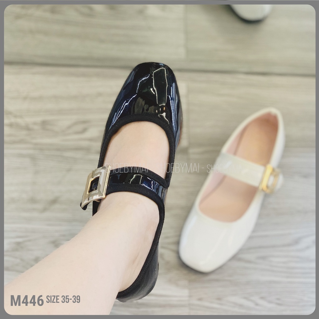 Giày búp bê mary jane nữ quai ngang M446 - FORM BÉ LÊN 1 size